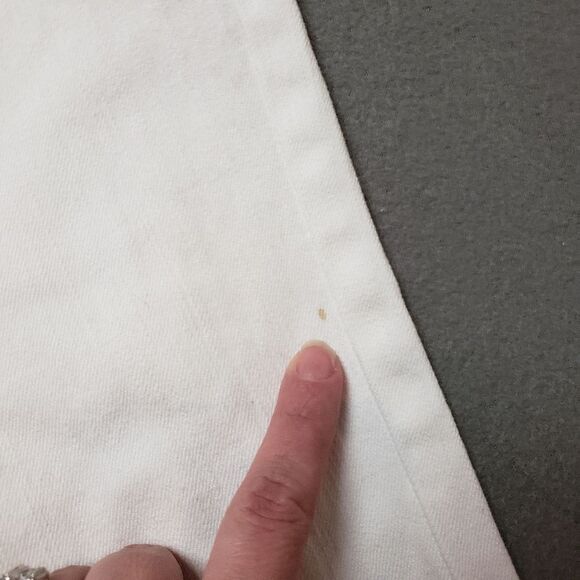 Frilli exchange White jeans / Crop / Capri With Embroidery Sz 13/14 - Picture 11 of 16